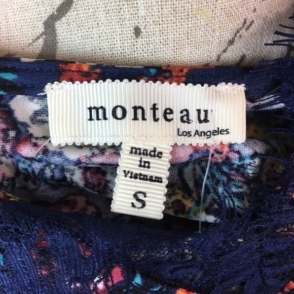 Monteau Boho‎ Blouse NWT Size Small  B31 - Picture 5 of 5